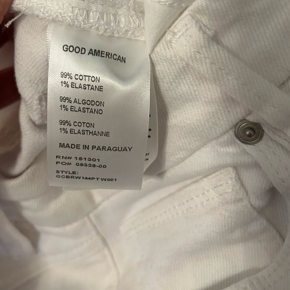 Good American Women’s Good Classic Bootcut Jeans White High Rise NWT 6/28 - Picture 13 of 13